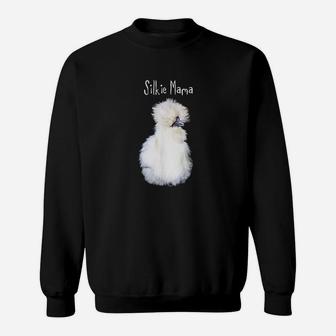 Silkie Mama White Fluffy Silky Chicken Sweatshirt | Crazezy
