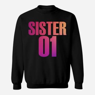 Sister 01 Sister 02 Sister 03 Best Friends Siblings Sweatshirt | Crazezy DE