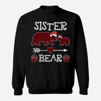 Sister Bear Christmas Pajama Red Plaid Buffalo Family Sweatshirt | Crazezy AU