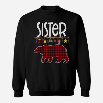 Sister Bear Matching Red Plaid Pajama Family Buffalo Sweatshirt | Crazezy
