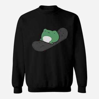 Skateboarding Frog Sweatshirt | Crazezy