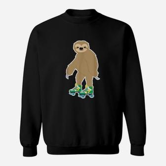 Skating Sloth On Skates Sweatshirt - Thegiftio UK
