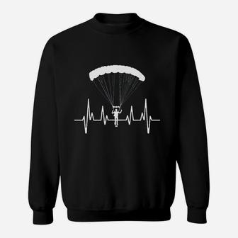 Sky Diving Heartbeat Skydive Parachuting Sweatshirt - Thegiftio UK