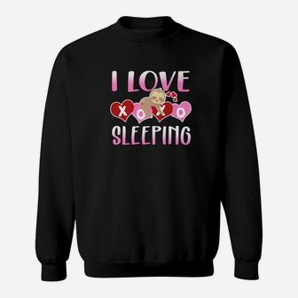 Sleeping Sloth Valentines Day I Love Sleeping Sweatshirt - Thegiftio UK