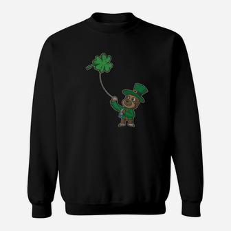 Sloth Leprechaun Kids Lucky St Patricks Day Gift Sweatshirt - Thegiftio UK