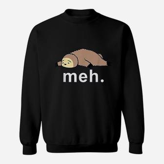 Sloth Meh Funny Internet Meme Gifts Sweatshirt - Thegiftio UK