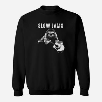 Sloth Playing Guitar Slow Jams Sweatshirt - Thegiftio UK