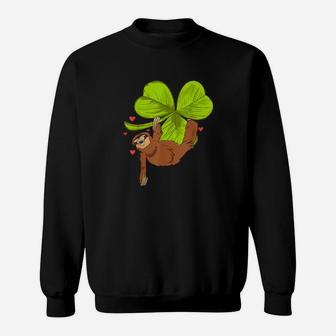 Sloth Shamrock St Patricks Day Sloth Irish Sweatshirt - Monsterry