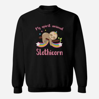 Slothicorn Cute Sloth Unicorn My Spirit Animal Sweatshirt - Thegiftio UK
