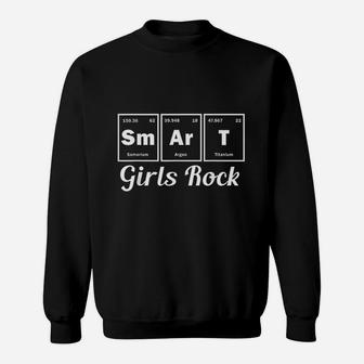 Smart Girls Rock Science Chemistry Periodic Table Word Sweatshirt - Thegiftio