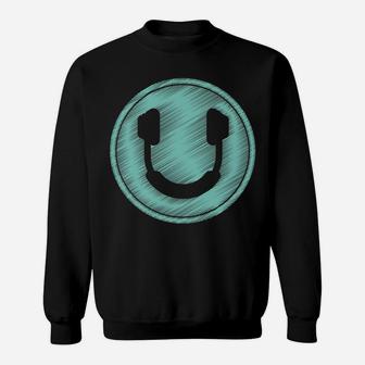 Smiling Headphones V2 Sweatshirt | Crazezy CA