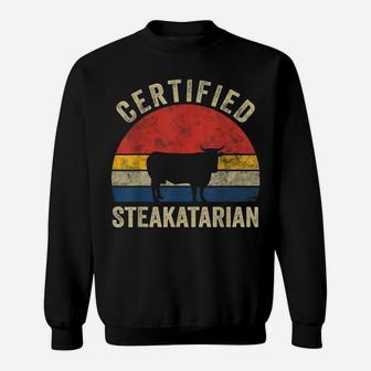 Smoked Meat Bbq Pitmaster Grilling Retro Vintage Gift Sweatshirt | Crazezy CA