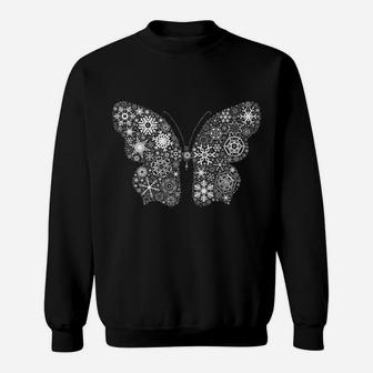 Snowflake Merry Christmas Gifts - Butterfly Sweatshirt | Crazezy UK