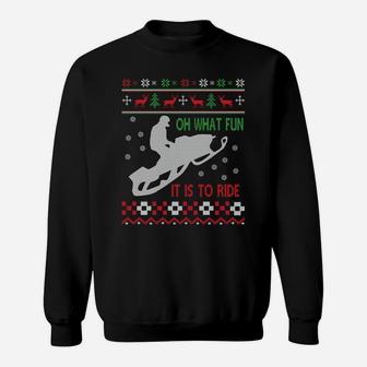 Snowmobile Christmas Sweatshirt Fun Santa Xmas Gift Sweatshirt | Crazezy DE