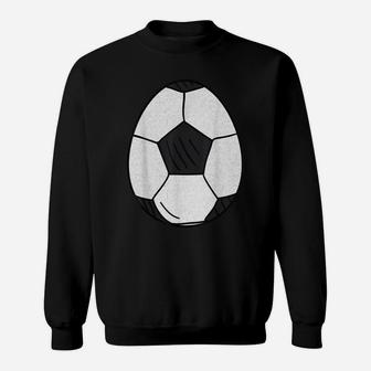 Soccer Ball Happy Easter Egg Cute Hunting Sport Lover Sweatshirt | Crazezy