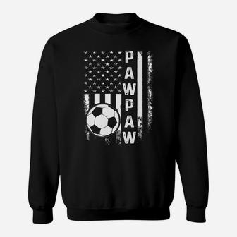 Soccer Pawpaw American Flag Vintage Christmas Xmas Sweatshirt | Crazezy