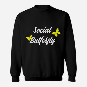 Social Butterfly Costume Gifts For Extroverts Sweatshirt - Thegiftio UK