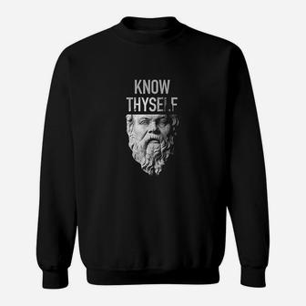 Socrates Delphi Orcale Know Thyself Philosophy Gift Sweatshirt | Crazezy DE