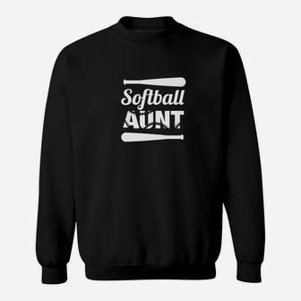 Softball Aun Softball Proud Aunt Aunt Gift Sweatshirt - Thegiftio UK