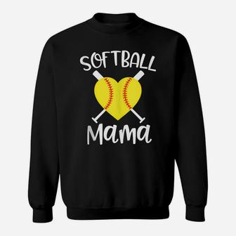 Softball Mama Womens Mom Game Day Gift Baseball Sweatshirt | Crazezy CA