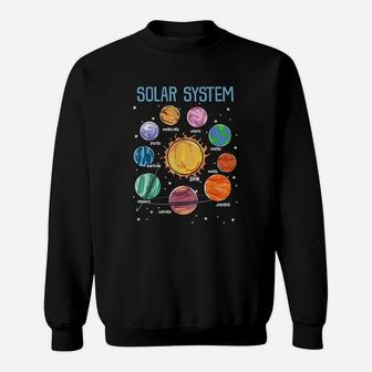 Solar System Planets Science Space Sweatshirt | Crazezy