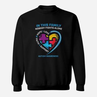 Son Daughter Mom Dad Family I Wear Blue Awareness Sweatshirt | Crazezy UK