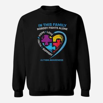Son Daughter Mom Dad Family I Wear Blue Awareness Sweatshirt | Crazezy