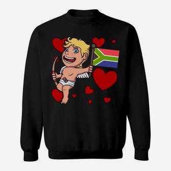 South African Cupid Valentines Day South Africa Gift Sweatshirt - Seseable