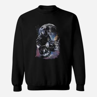 Space Cats Moon Sweatshirt | Crazezy