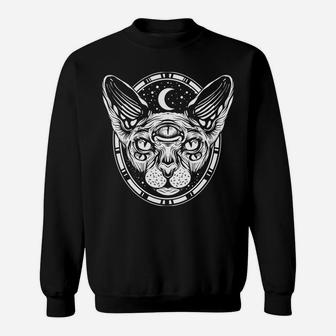 Sphynx Hairless Cat Witchy Gothic Cool Sweatshirt | Crazezy