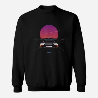 Sports Car Retrowave Synthwave Aesthetic Sweatshirt - Thegiftio