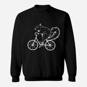 Squirrel On Bike Sweatshirt | Crazezy