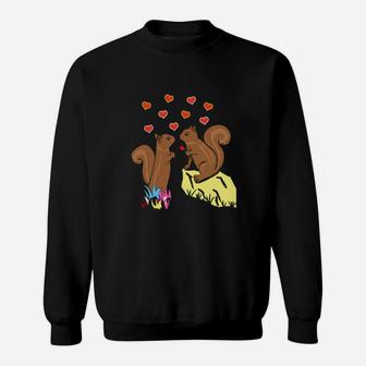 Squirrel Valentine Simple Design Sweatshirt - Monsterry AU
