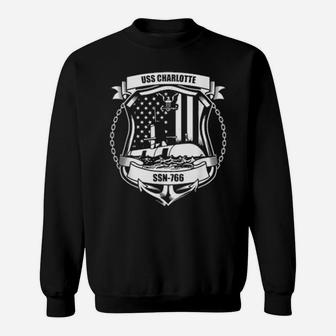 Ssn766 Uss Charlotte Sweatshirt - Monsterry