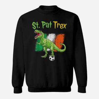 St Pat Trex Soccer - Funny St Patricks Day Boys Kids Gifts Sweatshirt | Crazezy