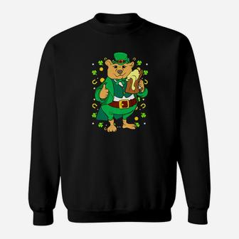 St Patricks Day Bear Leprechaun Beer Novelty Gift Sweatshirt - Thegiftio UK