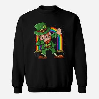 St Patricks Day Dabbing Leprechaun Irish Sweatshirt - Thegiftio UK