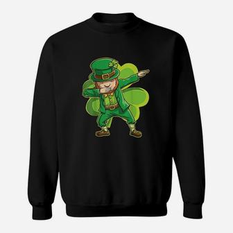 St Patricks Day Dabbing Leprechaun Sweatshirt - Thegiftio UK
