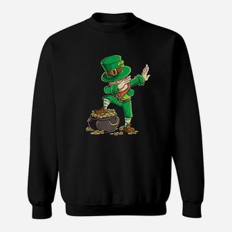 St Patricks Day Dabbing Leprechaun Sweatshirt - Thegiftio UK