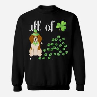 St Patricks Day Dog Lover Shirt Beagle Green Shamrock Paw Sweatshirt | Crazezy