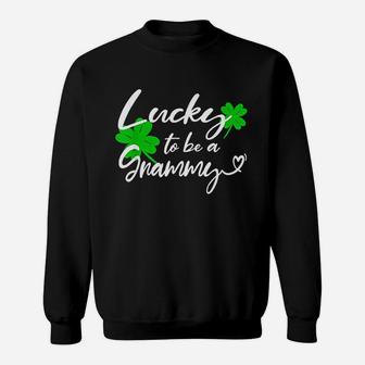 St Patricks Day Funny Gifts Lucky To Be A Grammy Sweatshirt | Crazezy DE
