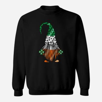 St Patricks Day Gnome Irish Flag Leprechaun With Shamrocks Sweatshirt | Crazezy UK