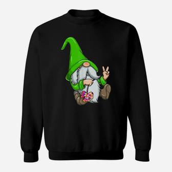 St Patricks Day Hippie Gnome Rainbow Shamrock Clover Gift Sweatshirt | Crazezy UK