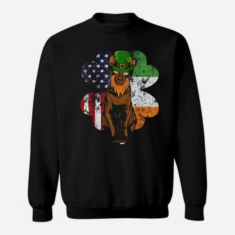 St Patricks Day Irish American Flag Havana Brown Cat Sweatshirt - Monsterry