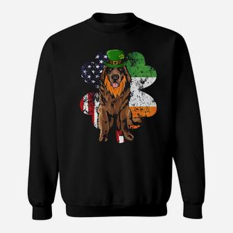 St Patricks Day Irish American Flag Newfoundland Dog Sweatshirt - Monsterry CA