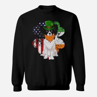 St Patricks Day Irish American Flag Papillon Sweatshirt - Monsterry CA