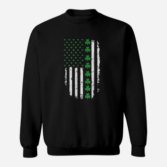 St Patricks Day Irish American Flag Sweatshirt | Crazezy