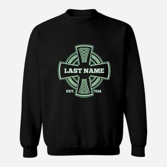 St Patricks Day Irish Pride Name Cross Sweatshirt - Thegiftio UK