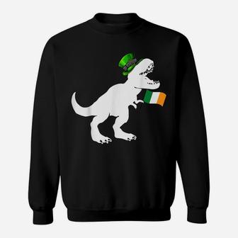 St Patricks Day Leprechaun Dinosaur Cute T Rex Funny Gift Sweatshirt | Crazezy