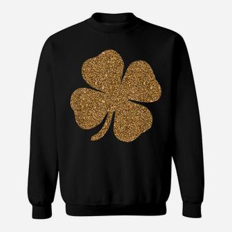 St Patrick's Day Lucky Charm Gold Irish Clover Shamrock Sweatshirt | Crazezy DE